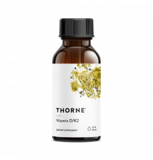 Витамин Д3+К2, Vitamin D+K2, Thorne Research, 1 жидкая унция (30 мл)